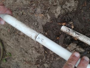 Cutting Sprinkler PVC Pipe pipe to size