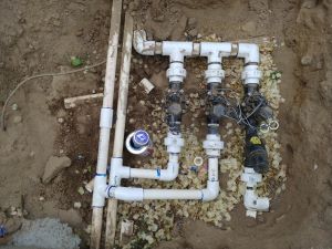 glue in the sprinkler lateral connections
